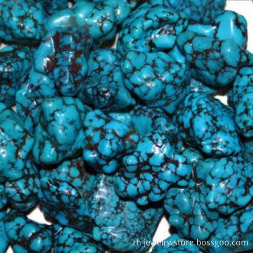 8 to 100mm Turquoise Nugget Beads Jewelry, 100% Natural, Available in Blue, Green and Yellow
